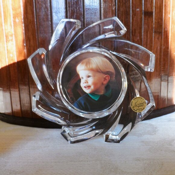 Cristal D' Arques France Crystal 24%Pb0 Picture Frame Vintage 1999- 2pcs- $35 - Picture 3 of 6